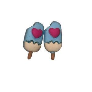 "NEW" Blue & Pink Popsicle Ice Cream Pierced Stud Earrings